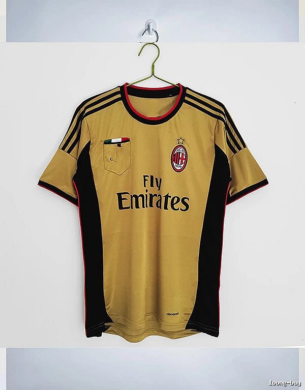 AC Milan Travel Retro soccer jersey Red Black Striped with Soft Visual Tone