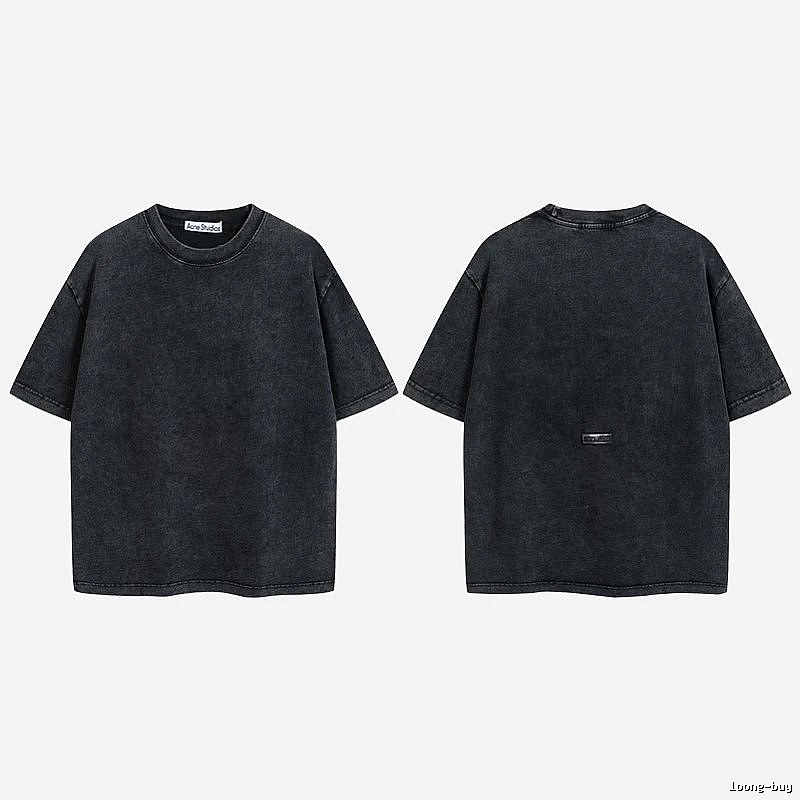 Acne Studios 2090-80 Black Style Ac908040 Stockholm Logo T-Shirt Modern Fit