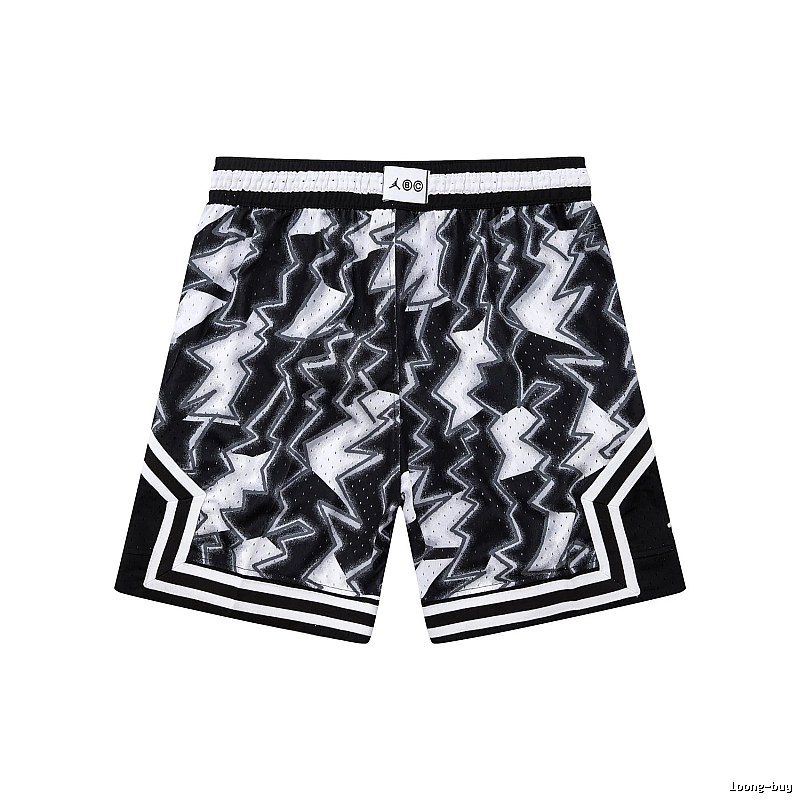 AJ Lightning series black and white shorts