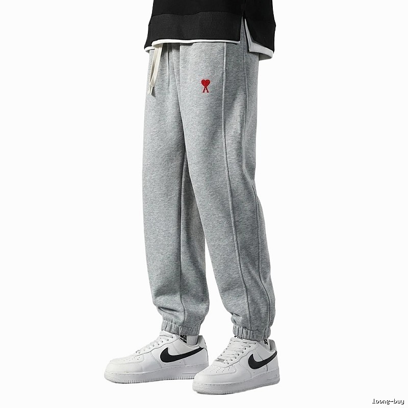 AMI & Easy Casual Style Grey Sweatpants
