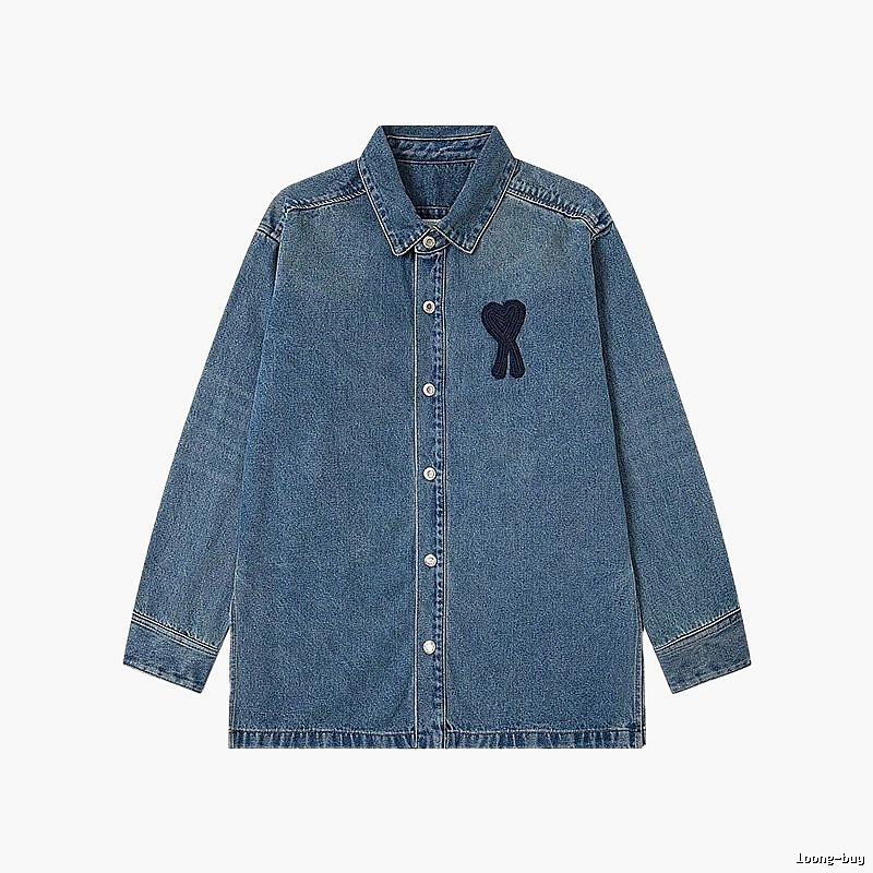 AMI Love Denim Shirt