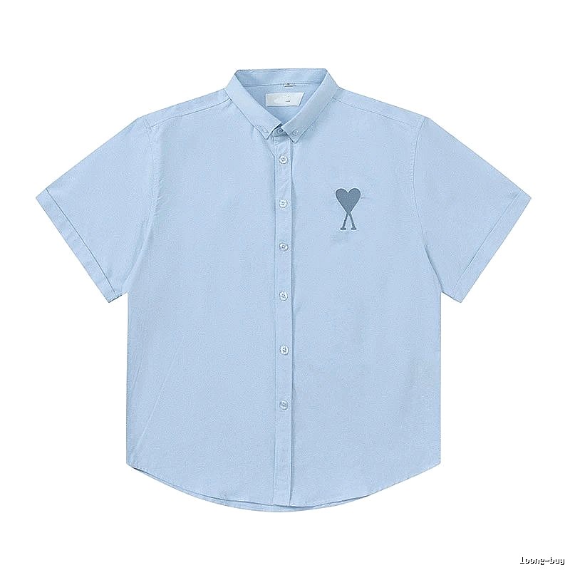 AMI Love Simple Style Blue Shirt