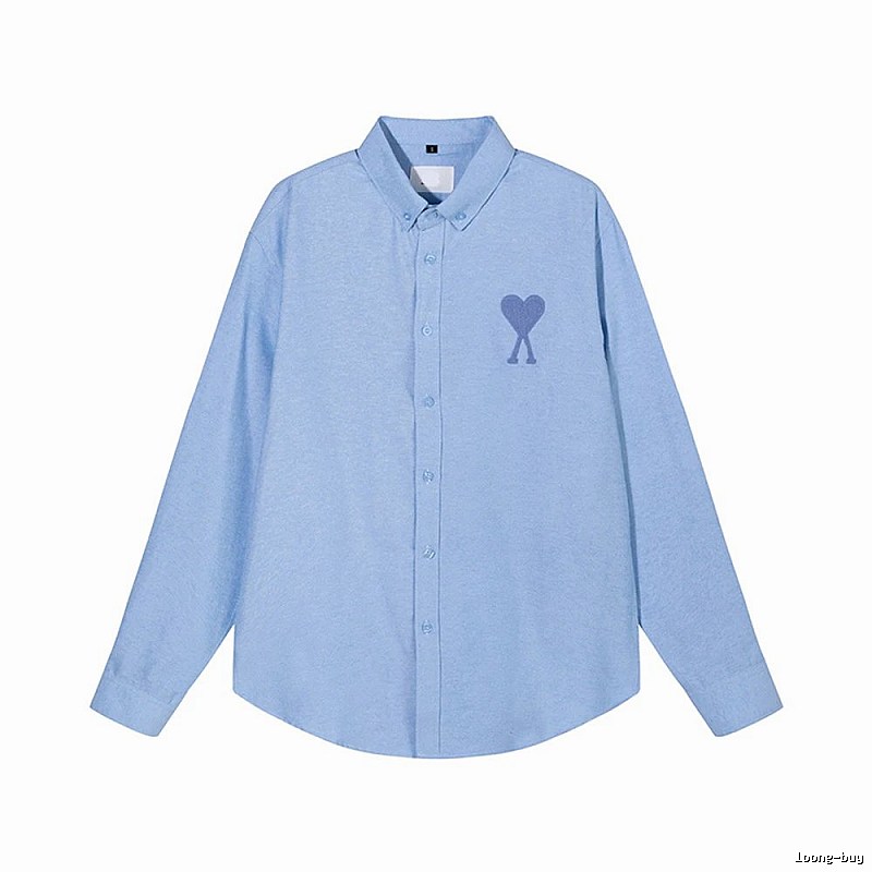 AMI Love Simple Style Blue Shirt