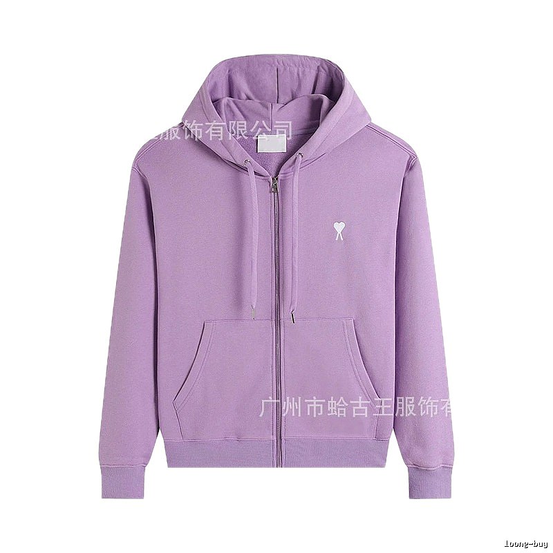 AMI Love Simple Style Purple Hoodie