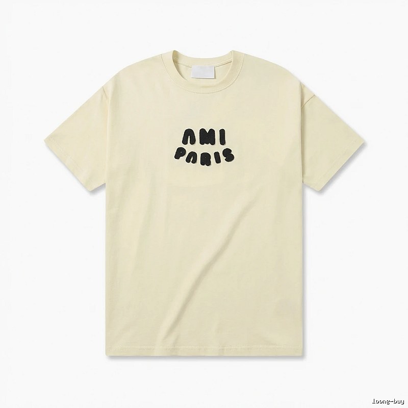 AMI Paris Casual Style Off-White T-shirt
