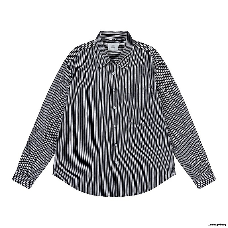 AMI Stripe Minimalist Style Shirt