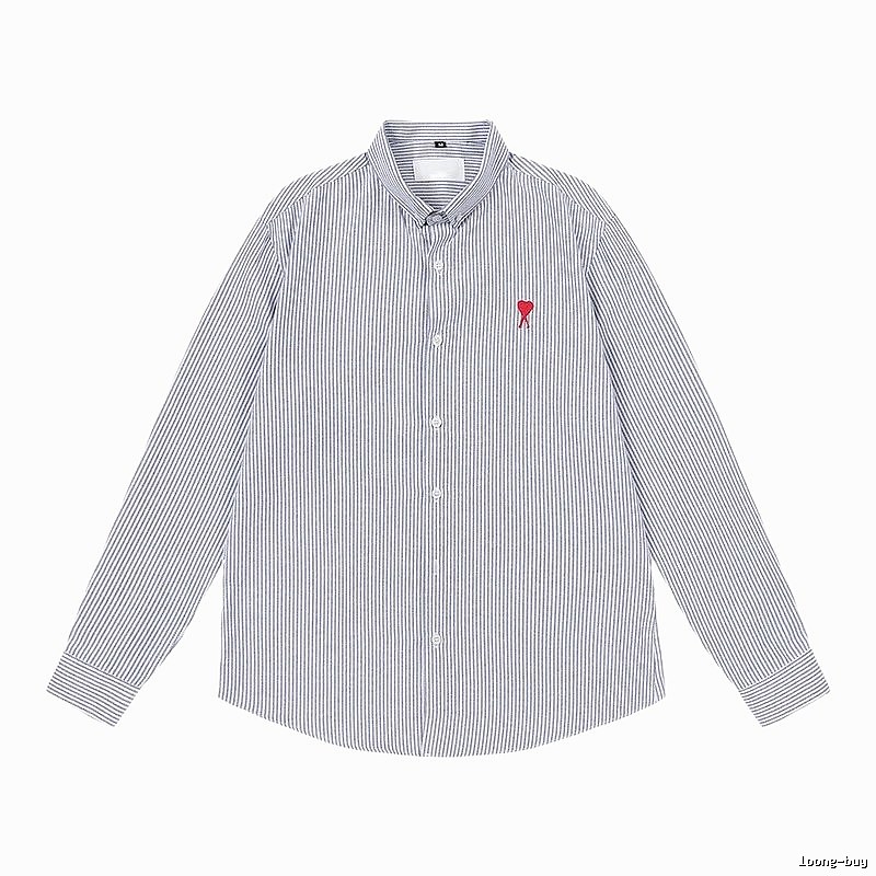 Ami striped minimalist style shirt