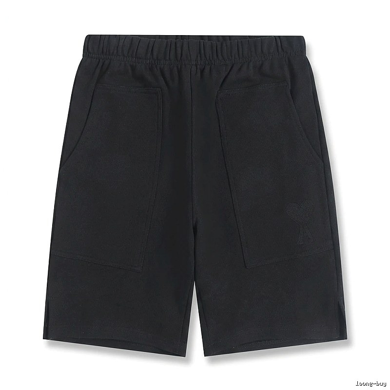 AMI Workwear Style Black Shorts
