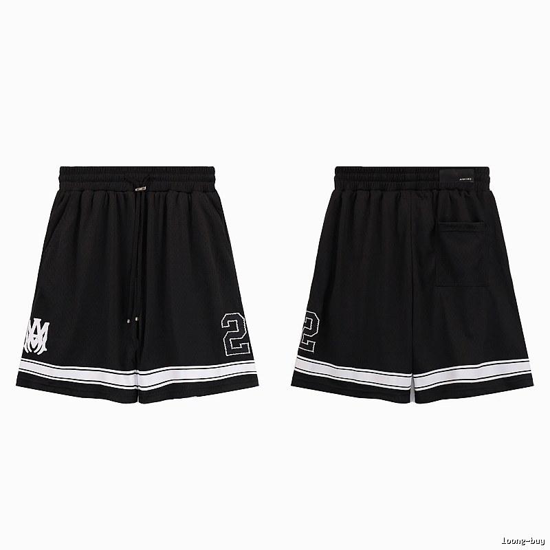 AMIRI American Basketball Style Black Athletic Shorts