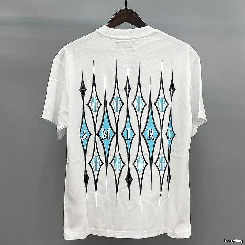 Amiri Blue Graphic Detail White Records Graphic T-Shirt Gift Ready
