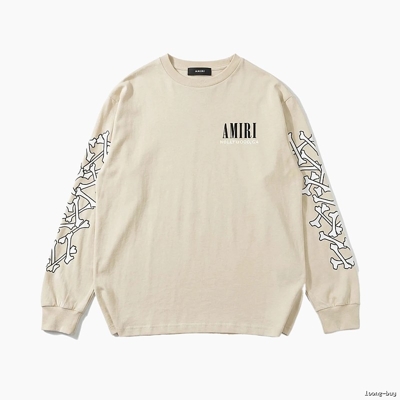 AMIRI Bone Pattern Trendy Beige Sweatshirt