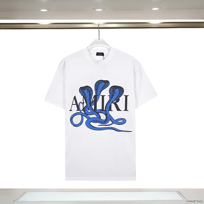 Amiri Classic Graphic T-shirt White Blue Amiri for Daily Styling
