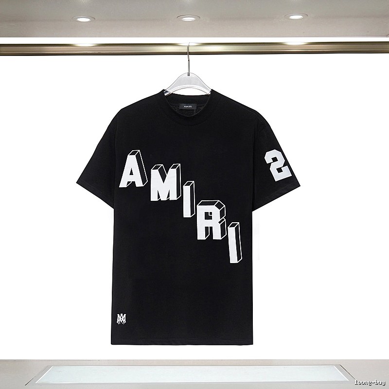 Amiri Compact Graphic T-shirt White Blue Amiri for Sport-Inspired Styling