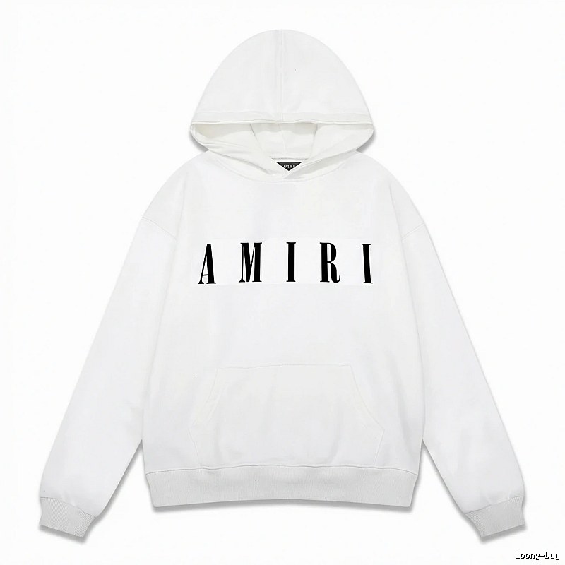 AMIRI minimalist style white hoodie