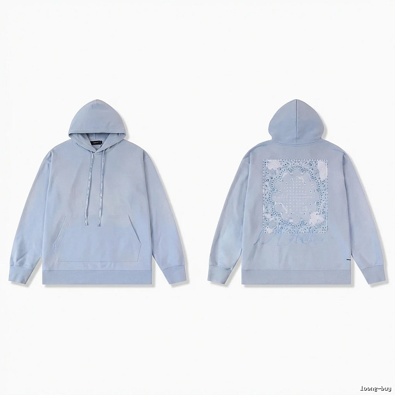 AMIRI Paisley Casual Light Blue Sweatshirt