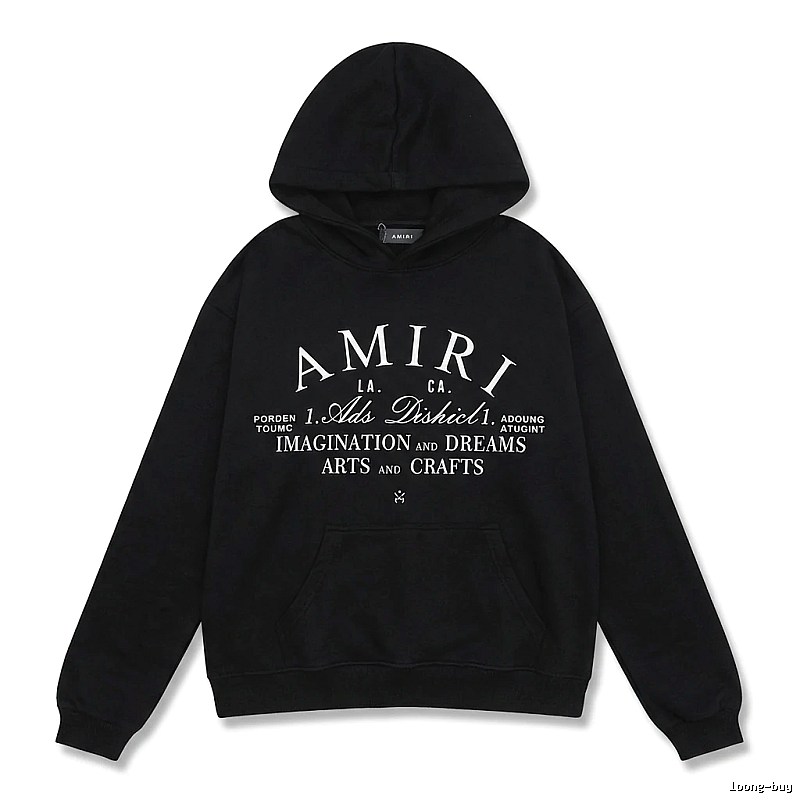 AMIRI retro-style black hoodie
