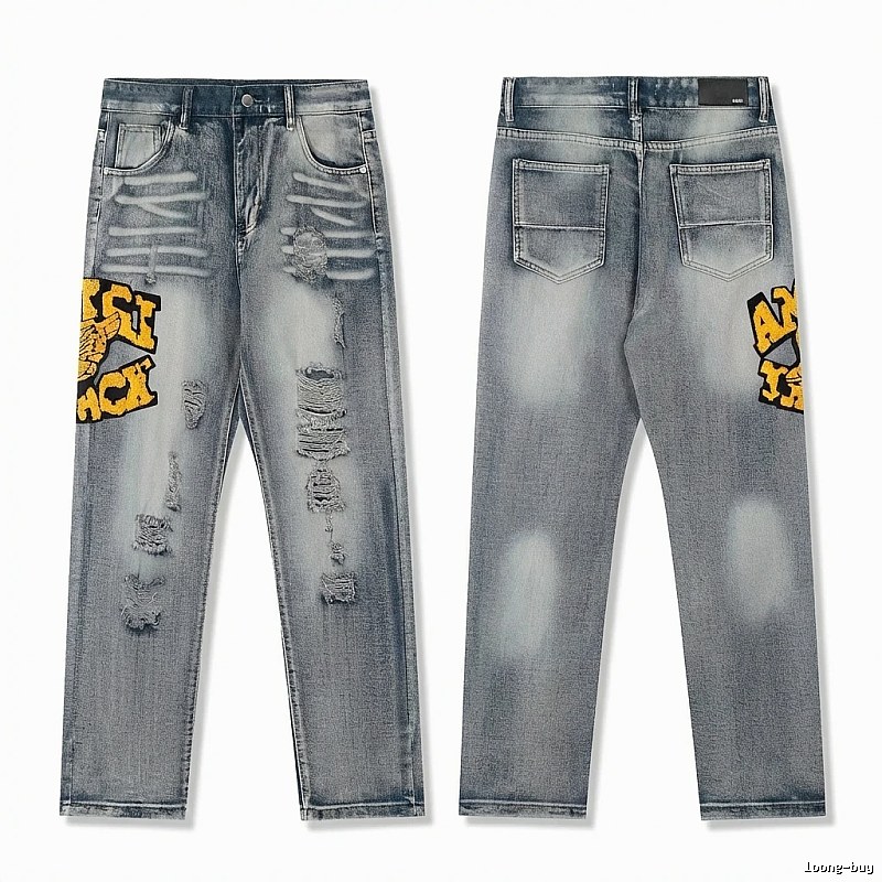 AMIRI ripped trendy brand jeans