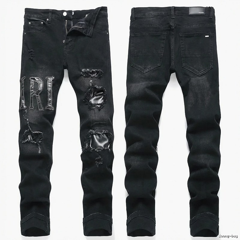 AMIRI Ripped Trendy Cool Black Pants