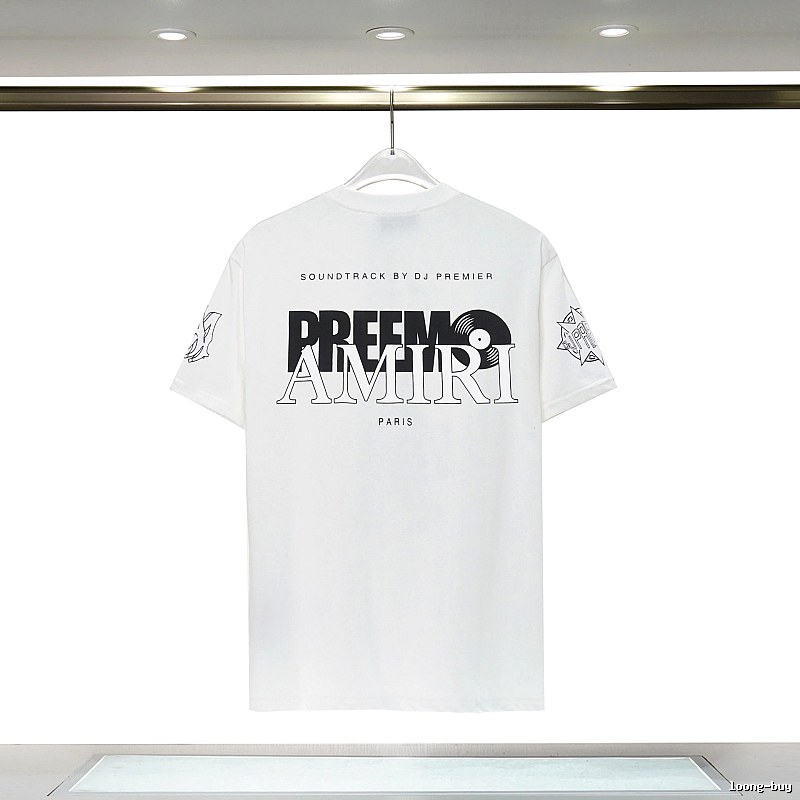 Amiri Sport Graphic T-shirt White Blue Amiri for Warm Weather
