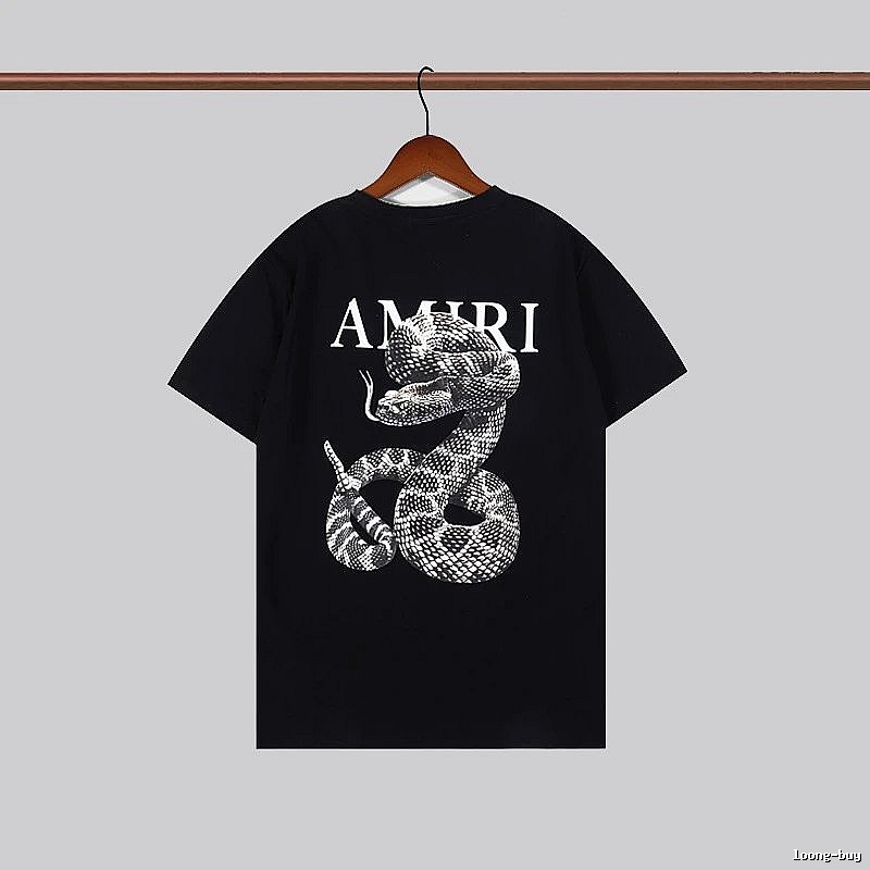 Amiri Statement Graphic T-shirt White Blue Amiri for Easy Pairing