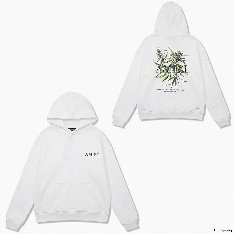 AMIRI White Hoodie with Floral Print Style
