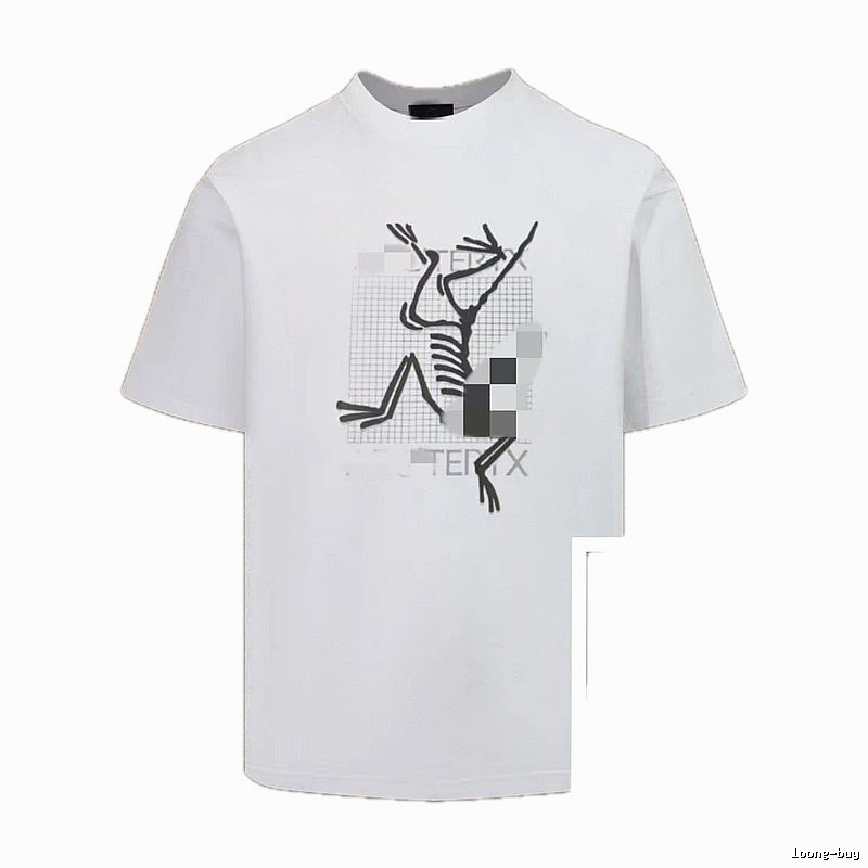 Archaeopteryx Skeleton Print Techwear Style White T-Shirt