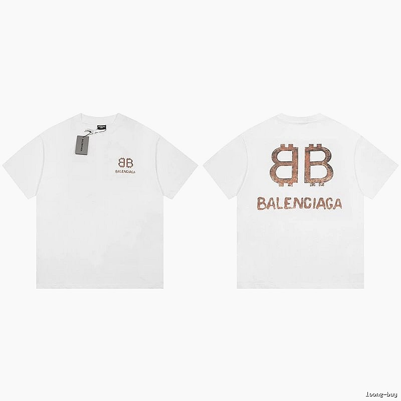 Balenciaga BB Print White T-shirt