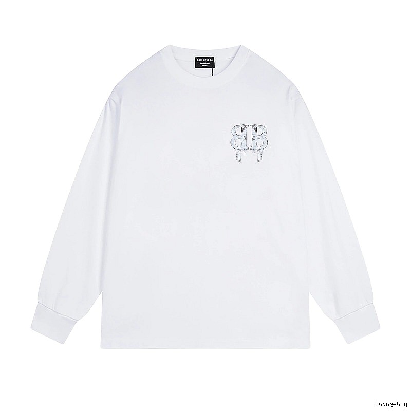 Balenciaga BB-style white sweatshirt