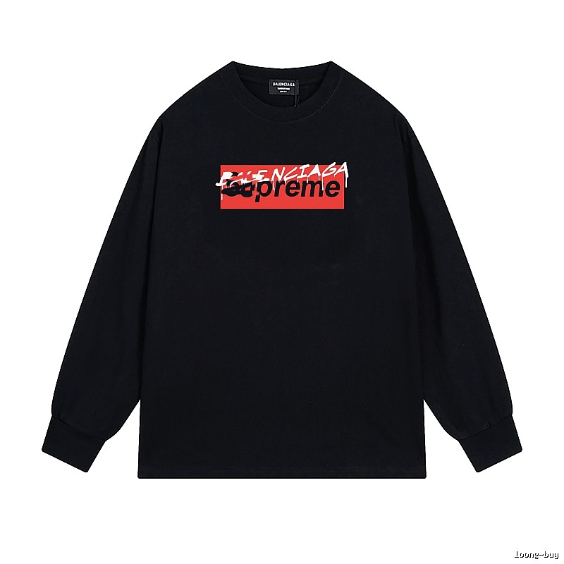 Balenciaga Co-branded Trendy Cool Black Sweatshirt