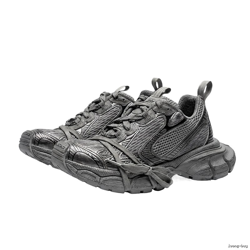 Balenciaga dad-style silver-gray shoes
