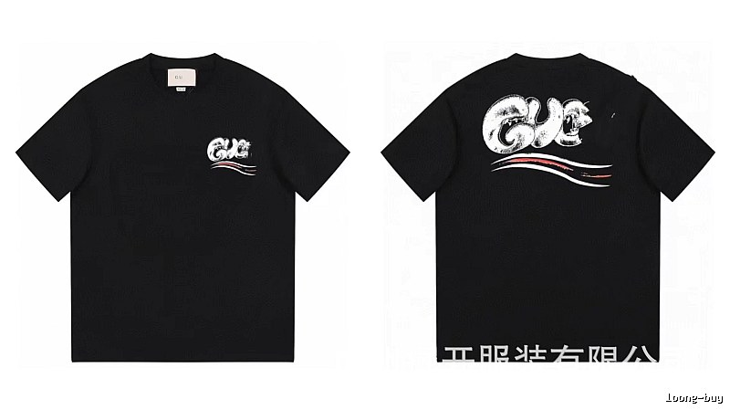 Balenciaga Graffiti Street Style Black T-Shirt