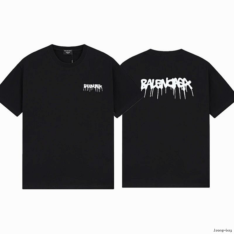 Balenciaga Graffiti Street Style Black T-Shirt