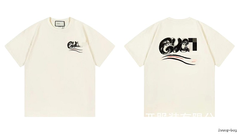 Balenciaga Graffiti Street Style Off-White Short-Sleeve T-Shirt