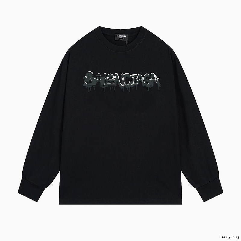 Balenciaga graffiti-style black long-sleeve