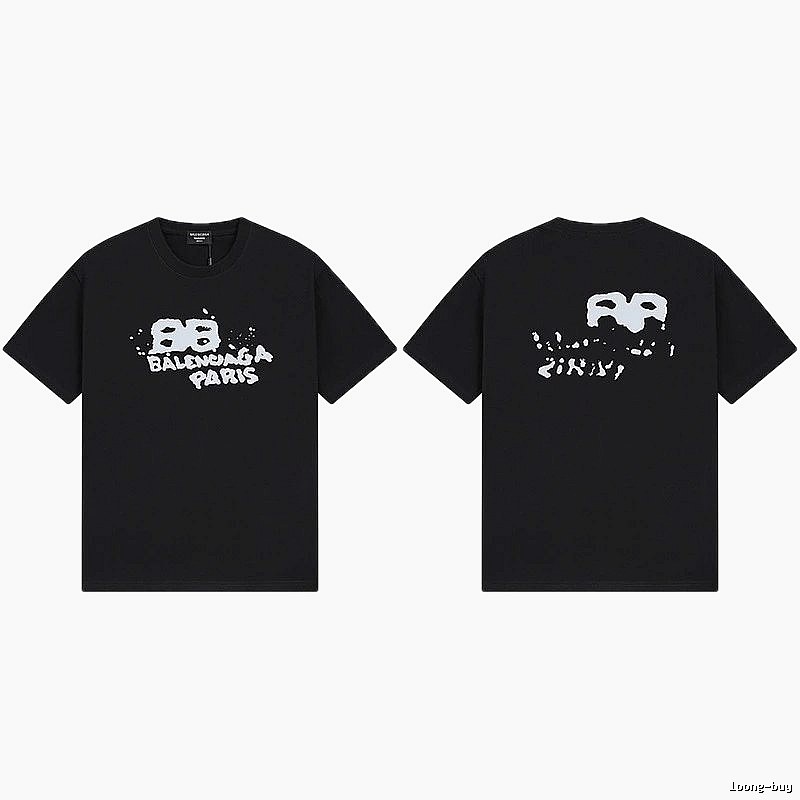 Balenciaga graffiti-style black T-shirt