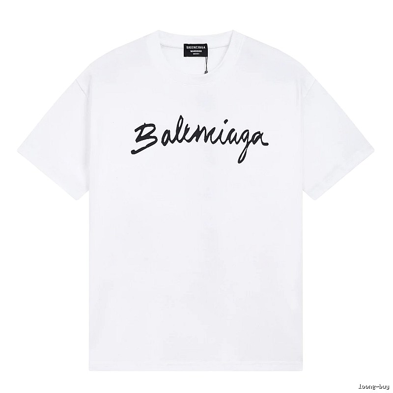 Balenciaga Handwritten Signature Casual White T-shirt