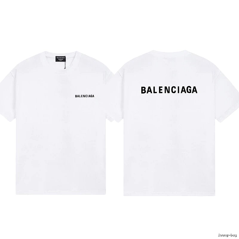 Balenciaga Letter Print Street Style White T-Shirt
