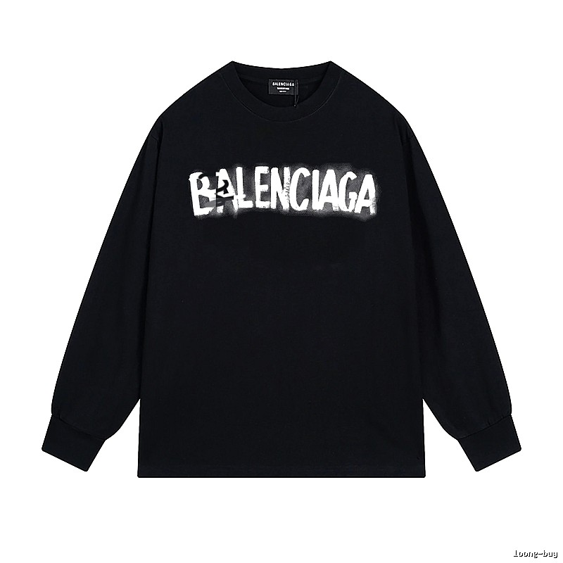 Balenciaga letter style black T-shirt