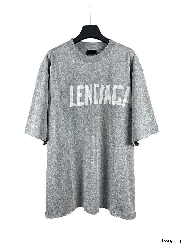 Balenciaga letter-style gray T-shirt