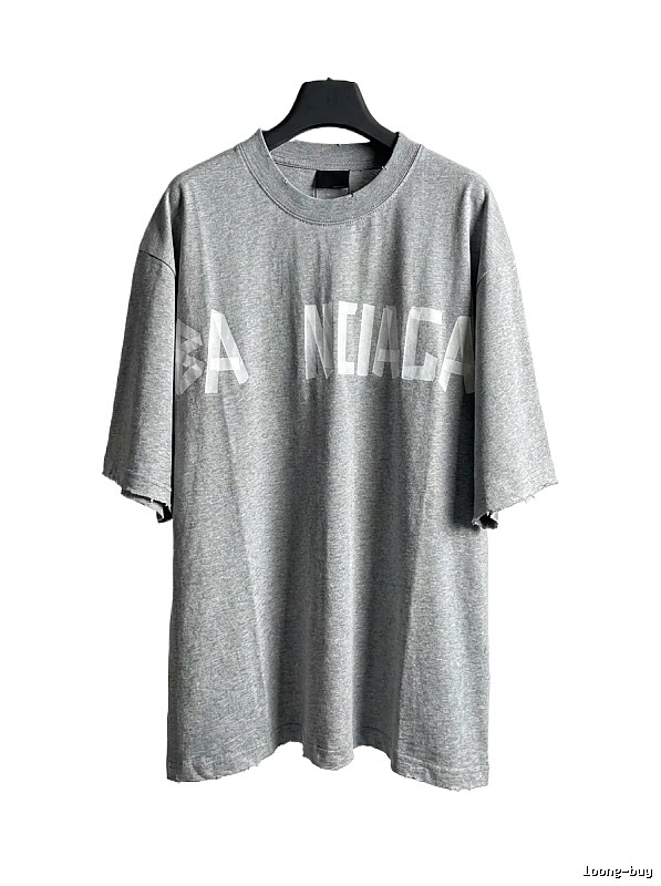 Balenciaga letter-style grey T-shirt