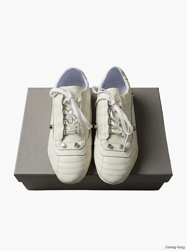 Balenciaga metallic-style white shoes