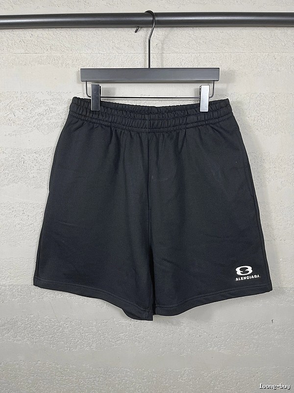 Balenciaga minimalist style black shorts