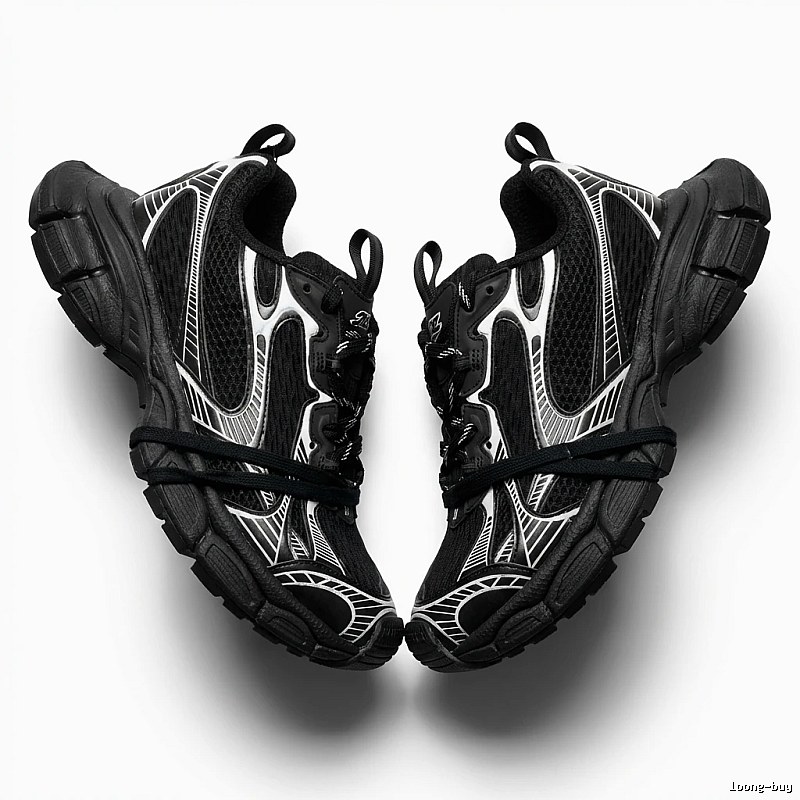 Balenciaga retro black and grey sports shoes