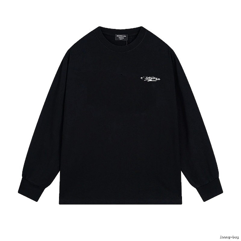 Balenciaga simple style black long-sleeved shirt