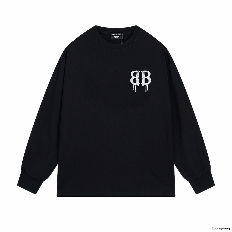 Balenciaga's dark style black long T-shirt
