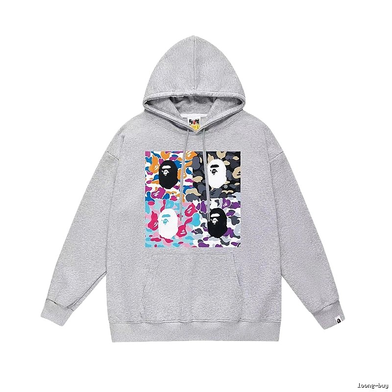 Bape Ape Camo Wind Grey Hoodie