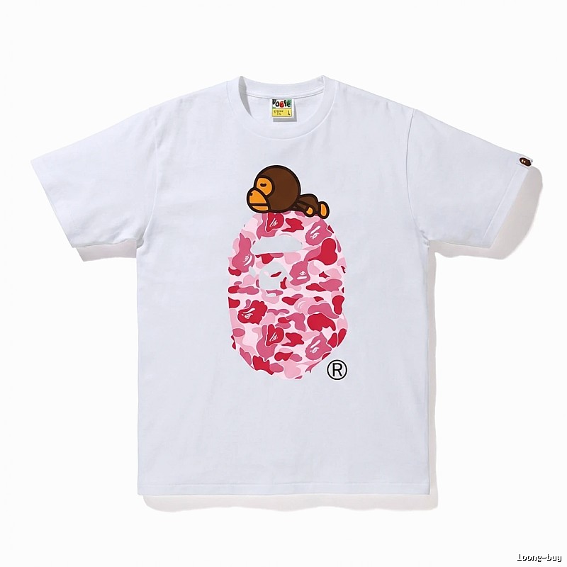 Bape Ape Camouflage Style White T-shirt
