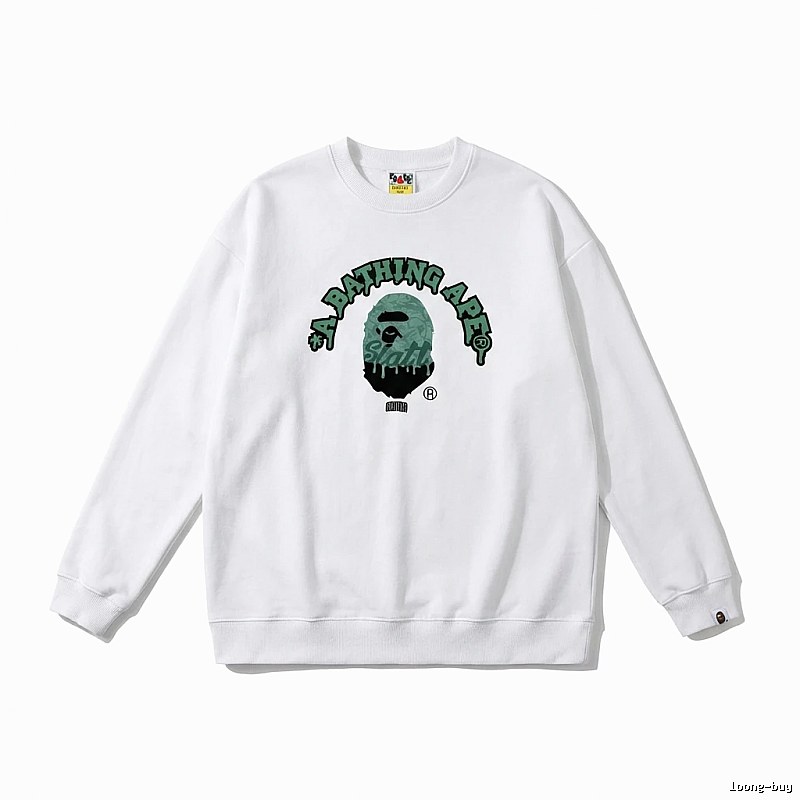 Bape Ape Head Cool White Sweatshirt