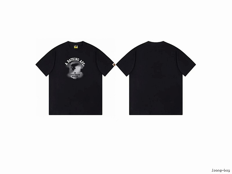 Bape Ape Head Minimalist Style Black T-shirt