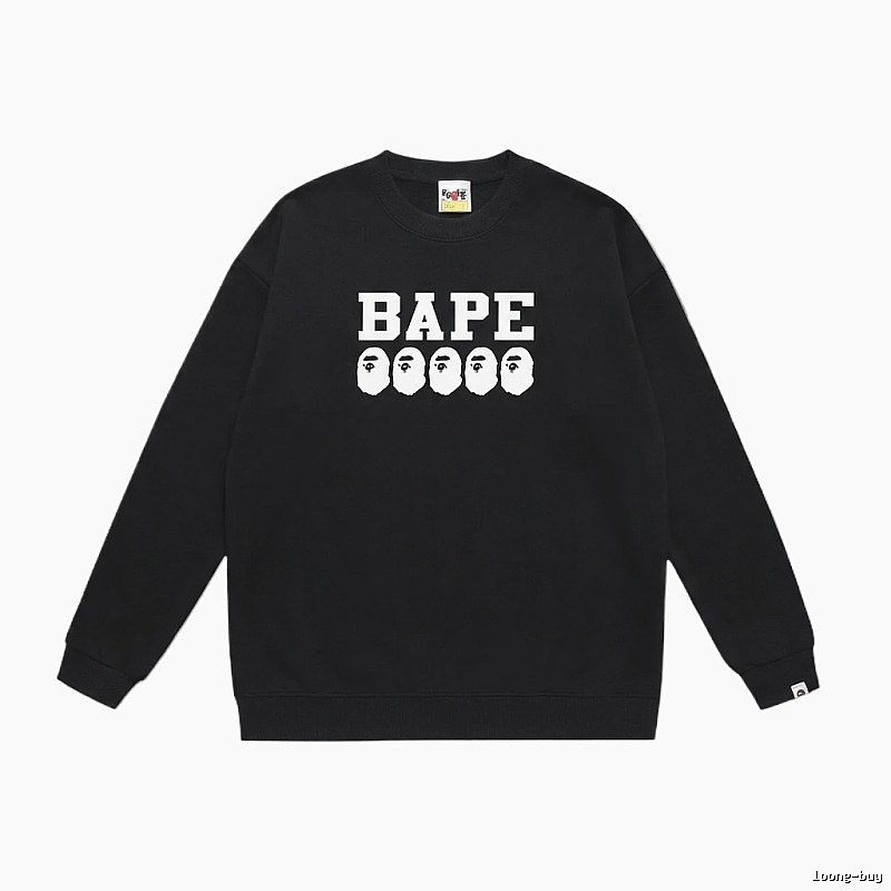 BAPE Ape Head Simple Black Sweatshirt
